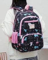 Morral juvenil trío cartuchera y lonchera 46 cm alto negro